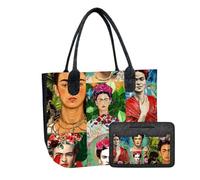 Bertoni Einkaufstasche Organizertasche 2er Set Tasche Schminktasche Organizer Shopper Codura Mit Reißverschluss LADY XL Modern Frida