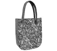 Bertoni Filz Handtasche Damen Shopper mit Reißverschluss und Innentaschen Groß Elegant und Lässig Design Schultertasche für Arbeit Uni Einkauf Filztasche Bag City (Grau/Konstanz)