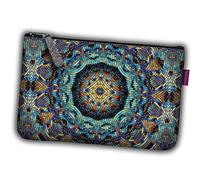 Bertoni Kosmetiktasche Damen Schminktasche aus Filz mit Reißverschluss Elegant Flach Kulturbeutel Federmappe Taschenorganizer (Barcelona)