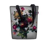 Bertoni Tasche Schultertasche Einkaufstasche Umhängetasche Shopper Tote Bag Handtasche Codura Mit Reißverschluss Sunny 40x36x2 cm Kiara