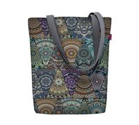 Bertoni Tasche Schultertasche Einkaufstasche Umhängetasche Shopper Tote Bag Handtasche Codura Mit Reißverschluss Sunny 40x36x2 cm Jasmina