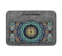 Bertoni Taschenorganizer aus Filz Aufbewahrungstasche mit Reißverschluss Multi-Pocket Kosmetiktasche Organizer für Taschen Grau Bunt mit Boho Design Accessoires Bag (Barcelona)