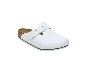 Berufsschuh BIRKENSTOCK "Boston Pro" Gr. 48, weiß, 48, Obermaterial: 50% Rindsleder Leather cow. 50% Lammleder LEL., Schuhe (58635145-48) weiß