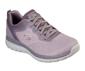 Berufsschuh SKECHERS "BOUNTIFUL - QUICK PATH", Damen, Gr. 41, lavendel, Lederimitat, Textil, Schuhe, Freizeitschuh, Halbschuh, Schnürschuh mit gepolsterter Innensohle (97904851-41) lavendel