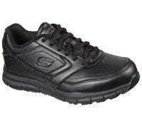 Berufsschuh SKECHERS "NAMPA WYOLA" Gr. 40, schwarz, 40, Lederimitat, Schuhe, Schnürschuh für Gastronomie,Pflege mit komfortabler Innensohle (35812517-40) schwarz