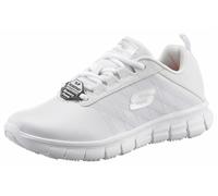 Berufsschuh SKECHERS "Sure Track Erath Schnürschuh" Gr. 40, weiß, 40, Leder, Schuhe, Schnürschuh für Gastronomie,Pflege mit rutschhemmender Laufsohle (339109-40) weiß