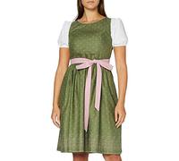 BERWIN & WOLFF TRACHT FOLKLORE LANDHAUS Damen 895815 Kleid, Olivgrün mit rosa, 40