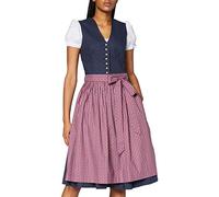 BERWIN & WOLFF TRACHT FOLKLORE LANDHAUS Damen dirndl Kleid, Blue With Red, 32 EU