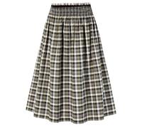 Berwin & Wolff Trachtenrock für Damen, 70 cm Länge, grün/blau kariert, Baumwolle, Reißverschluss, Smokeeinsatz am Bund (DE/NL/SE/PL, Numerisch, 38, Regular, Regular, grün blau)