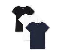 berydale Damen Bd157 T-Shirt, Schwarz/ Dunkelblau/ Weiß (3er Pack), M