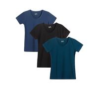 berydale Damen Bd157 T-Shirt, Schwarz, Petrol, Jeansblau, S
