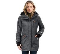 Berydale Damen Funktionsparka Jacke, Grau - Gefütterter Winter Parka, XXL EU