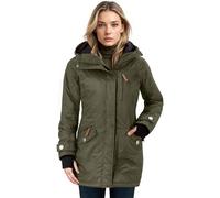 berydale Damen Funktionsparka Jacke, Grün-gefütterter Winter Parka, 2XL