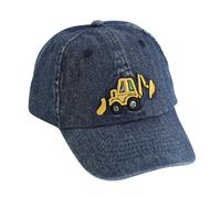 Besforta Cute Stickerei Bagger Kleinkind Kinder Baseball Cap verstellbare Baumwolle gewaschen Vintage Dad Hut für Jungen Mädchen Alter 2-8