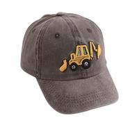 Besforta Cute Stickerei Bagger Kleinkind Kinder Baseball Cap verstellbare Baumwolle gewaschen Vintage Dad Hut für Jungen Mädchen Alter 2-8