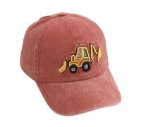 Besforta Cute Stickerei Bagger Kleinkind Kinder Baseball Cap verstellbare Baumwolle gewaschen Vintage Dad Hut für Jungen Mädchen Alter 2-8