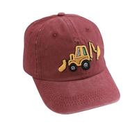 Besforta Cute Stickerei Bagger Kleinkind Kinder Baseball Cap verstellbare Baumwolle gewaschen Vintage Dad Hut für Jungen Mädchen Alter 2-8