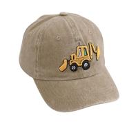 Besforta Cute Stickerei Bagger Kleinkind Kinder Baseball Cap verstellbare Baumwolle gewaschen Vintage Dad Hut für Jungen Mädchen Alter 2-8