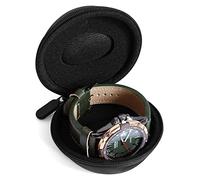 Besforu Uhren-Reiseetui für Damen und Herren, tragbare Aufbewahrungsbox und Organizer für Armbanduhren und Smartwatches (Schwarz (1 Schlitz))