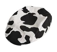 BESPORTBLE 1 STK Kuh Punkt Mütze Kappe Mit Kuhfleckenmuster Vielseitige Schirmmütze Für Den Außenbereich Retro Achteckiger Hut Outdoor-schirmmütze Damen Milchkännchen Black
