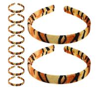 BESPORTBLE 10stücke Diy Tiermotive Stirnbänder Flache Stoffhaarbänder Elastische Haarreifen Für Bastelprojekte Festivals Alltagsgebrauch