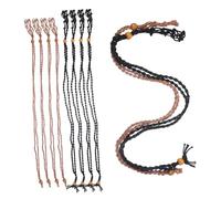 BESPORTBLE 10stücke Halskettenkäfig-kordel Aus Webstoff Mit Holzperlen Verstellbarer Halskettenhalter Diy-halsketten-steinkäfig-zubehör Für Leere Steine Hängendes Ornament