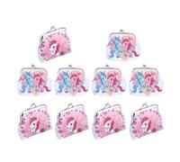 BESPORTBLE 10stücke Kleine Pu-geldbörse Für Damen Kompakte Geldbörse Kleine Beutel Für Mädchen Cartoon- Schmuck- Mit Einhorn