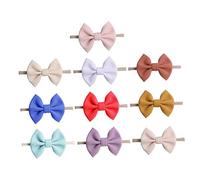 BESPORTBLE 10stücke Stirnband Mit Schleife Elastisches Nylon-kopftuch Haarband Für Neugeborene Partyzubehör