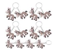 BESPORTBLE 12 Stück Teiliges Donkey Schlüsselanhänger Süßer Esel Anhänger Cartoon Design Vielseitiger Taschenanhänger für Kindergeburtstag Partygeschenk und Alltagsdekoration