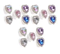 BESPORTBLE 15 Stück Abnehmbare Strass Schuhclips aus Glas Schuhschnallen Schmuckanhänger Bunte Schuhdeko für Sneaker Hochzeit und Party Zufällige Farbe Zufällige Farbe