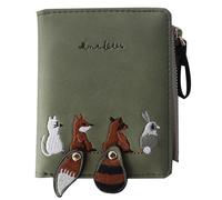 BESPORTBLE 1stk Brieftasche Mit Critter-Print Umhängetaschen Für Damen Handtaschen Kleine Geldbörse Für Damen Fuchs Kaninchen Geldbörse Faltbare Kind Mini Pu-Leder Kurze
