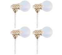 BESPORTBLE 2 Paar Ohrstecker Damen Gebürstet Vergoldet S925 Silber Nadel Modische Ohrstecker für Alltag und Festliche Anlässe