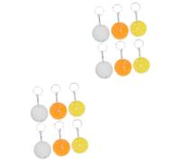 BESPORTBLE 2 Sätze Simulierter Obst-schlüsselanhänger Schlank Schweinchen Erwachsene Simulierte Schlüsselanhänger Anhänger Mit Fruchtscheiben Entzückende Schlüsselanhänger Harz 6 Stücke * 2