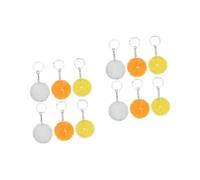 BESPORTBLE 2 Sätze Teiliges Scheiben Schlüsselanhänger Praktische Niedliche Zitronen Slice Schlüsselringe Für Erwachsene Langlebige Flexible Dekorationen 6 Stücke * 2