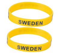 BESPORTBLE 2 Sets Herren-armband Mit Länderflagge Weiches Bequemes Silikonband Mit Schweden-flagge Für Den Sport 6 Stück X 2