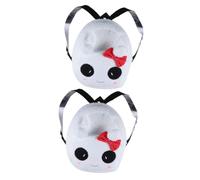 BESPORTBLE 2 Stck. Rucksack für Süßer Panda mit Schleifen Design Verstellbare Vielseitige Verwendung oder Snacktasche für Reisen