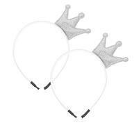 BESPORTBLE 2 Stück Goldene Krone Haarreifen für Mädchen Glitzer Stirnbänder für Prinzessinnen Dekorative Haarschmuck für und Partys