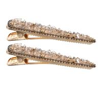BESPORTBLE 2 Stück Strass Haarspangen pack aus Metall und Strass Goldfarben für Damen und Teenagerinnen Geeignet für Partys und Festliche Abendessen