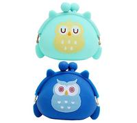 BESPORTBLE 2 Teiliges Silikon Clutch Mini Geldbörsen Set Geldbörsen Für Damen Kleine Taschen Für Für Mädchen Cartoon Münzgeldbörse Handtaschen