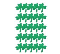 BESPORTBLE 25 Stück Kleeblatt Aufnäher mit Pailletten 4,5cm Grünes Klee Deko für Selbstgemacht Kleidung und Hüte Leichte Festival und Partydeko zum St Patrick's Day