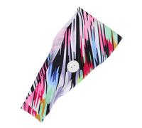 BESPORTBLE 2stücke Kopftuch Fitness-stirnband Mit Knöpfen Und Dehnbares Yoga-stirnband Aus Polyester Für Damen Kreatives Druckdesign