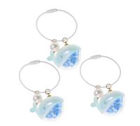 BESPORTBLE 3 Stück Kawaii Schlüsselanhänger Charme Schlüssel Tasche Anhänger Geldbörse Tierschlüsselkette Rucksackzubehör Strandschlüsselkette Schlüsselanhänger-ornament Sky-blue