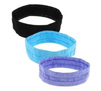 BESPORTBLE 3stücke Elastische Sport-stirnbänder Für Damen Rutschfeste Workout-stirnbänder Schweißableitende Für Laufen Und Yoga