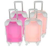 BESPORTBLE 4 Stück Kleiner Kosmetikkoffer Tragbarer Make Up Organizer aus Robustem Kunststoff Kompakt für Reisen und Aufbewahrung