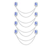 BESPORTBLE 4 Stück pack Vintage Schalclips mit Rosenbroschen Leichte Metall Kettenclips für Pullover und Schals Elegante Schalhalter für Damen Retro Garderobenaccessoire