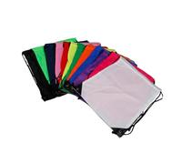 BESPORTBLE 5stücke Pack Leichte Beutel Mit Kordelzug Aus Polyester Für Schule Sport Reisen Und Camping Mit Schwarzen Pu-Ecken Verstärkt