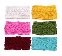 BESPORTBLE 6stücke Elastisches Stirnband Für Damen Gestrickter Ohrenwärmer Wärmendes Stirnband-wickel Winterstirnbänder Haarbänder Zum Tragen Über Ohren