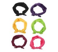 BESPORTBLE 6stücke Elastisches Stirnband Für Damen Sport-haarband Mit Geknotetem Design Breites Schweißband Für Yoga Und Training Elastisches Kopftuch in Schlichter Farbe Rutschfeste Haarbänd