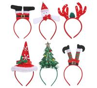 BESPORTBLE 6stücke Pack Weihnachtsstirnbänder Rentiergeweih-stirnbänder Für Weihnachtsfeiern Festlicher Kopfschmuck Für Damen Und Mädchen
