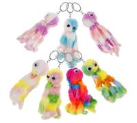 BESPORTBLE 7 Stück Bunte Plüsch Oktopus Schlüsselanhänger Weich für Rucksack Auto Taschenanhänger Geschenk